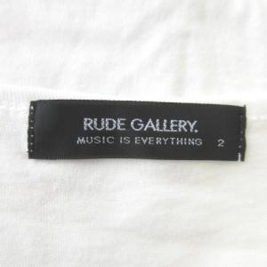 RUDE GALLERY Tシャツ 2 白 ホワイト 長袖 ラウンドネック ロゴ /AO28 GY99