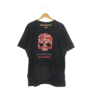 × サンリオ Sanrio 半袖Tシャツ プリント スカル マイメロディ MY MELODY XL 黒