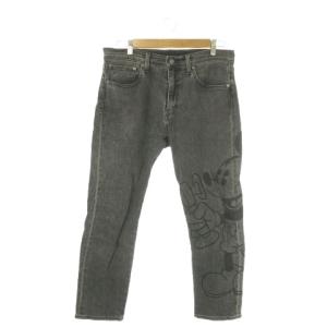 × ディズニー Disney 502 デニムパンツ ジーンズ W32 グレー スリムストレート ミッキーマウス