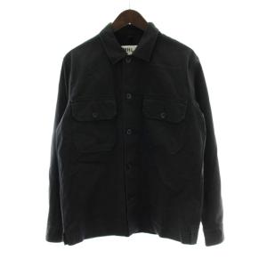 カバーオール シャツ ジャケット L 黒 ブラック 長袖 596-6250506 /PP GY12