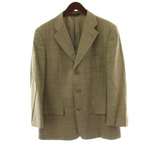 Brooks Brothers スーツ ジャケット パンツ ウール A5 ベージュ セットアップ チェック柄 シングルブレスト 3つボタン