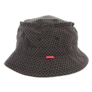 Supreme バケットハット チェック コーデュラナイロン L ホワイト ブラック