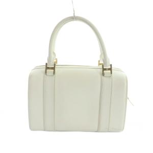 MCM ハンドバッグ ミニボストンバッグ ロゴプレート レザー 白 ホワイト GY47 /MQ