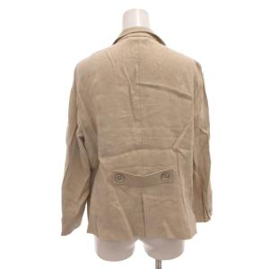 BURBERRY LONDON テーラードジャケット ブレザー リネン 麻 46 ベージュ /FF GY47