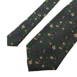 Christian Dior MONSIEUR ヴィンテージ ネクタイ レギュラータイ 花柄 シルク 絹 緑 グリーン /FF GY47
