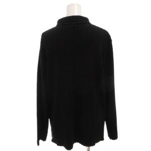 BURBERRY LONDON ニット プルオーバー ハーフジップ カシミヤ混 ノバチェック 長袖 F 黒 ブラック /FF GY50