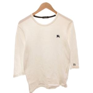 Tシャツ カットソー 7分袖 ホースロゴ刺繍 2 白 ホワイト /FF GY50