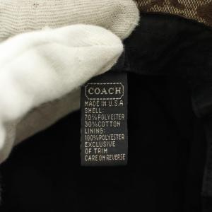 COACH USA製 帽子 バケットハット バケハ キャンバス シグネチャー 総柄 M/L 茶色 ブラウン /XZ
