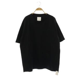 オーバーサイズBIGポケットコンパクトコットンTシャツ カットソー 半袖 XL ブラック /DO GY68