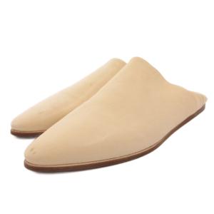 JACNO バブーシュ シューズ レザー ポインテッドトゥ 27cm 白 ホワイト /FF GY68
