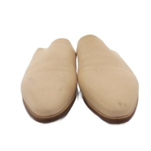 CELINE JACNO バブーシュ シューズ レザー ポインテッドトゥ 27cm 白 ホワイト /FF GY68