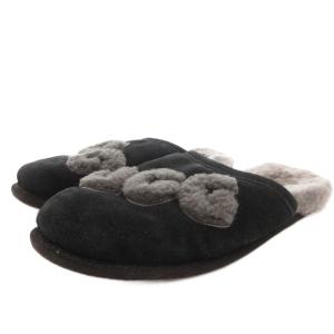 Scuff Logo Sheepskin スリッパ サンダル ボア 28cm 黒 ブラック /FF GY68