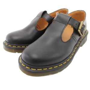 POLLEY ポリー Tバーシューズ ローファー サンダル スムースレザー UK4 黒 ブラック /JS