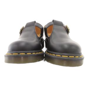 Dr.Martens POLLEY ポリー Tバーシューズ ローファー サンダル スムースレザー UK4 黒 ブラック /JS