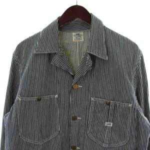LEE ロコジャケット カバーオール 91-J 38 ネイビー 紺 復刻 ヒッコリー ストライプ柄 92412