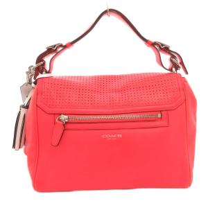 COACH 2WAY ショルダーバッグ ハンドバッグ パンチング フラップ メッシュ ビビットピンク 22386 /FF