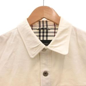 BURBERRY BLACK LABEL デニムジャケット Gジャン ブルゾン 裏地ノバチェック M 白 ホワイト /FF GY12