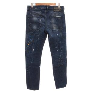 DIESEL D.N.A BUSTER デニムパンツ ジーンズ スリム パッチワーク ペイント加工 30 インディゴ