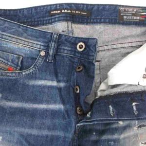 DIESEL D.N.A BUSTER デニムパンツ ジーンズ スリム パッチワーク ペイント加工 30 インディゴ