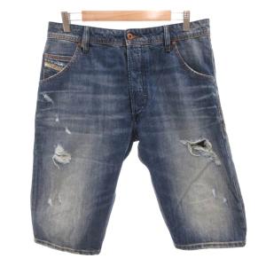 KROSHORT デニムショーツ ジーンズ ショート ダメージ加工 ボタンフライ 31 インディゴ /FF