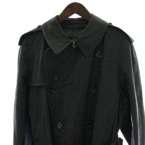 BURBERRY LONDON トレンチコート 黒 ブラック ダブル 裏地ノバチェック ロング丈 長袖 BBB15-310-29 /PP