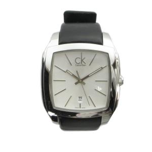Calvin Klein K2K211 腕時計 ウォッチ クォーツ レザーベルト カレンダー付き シルバー色 GY12 /MQ