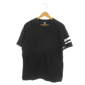 出陣 Tシャツ カットソー L 黒 ブラック 半袖 ラウンドネック ライン /MN24 GY99