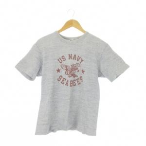 半袖Tシャツ 杢 カレッジプリント BEE ME 青 ブルー /CK21 GY99