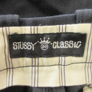 STUSSY CLASSIC コットンパンツ 36 紺 ネイビー ストレート /AO38 GY99
