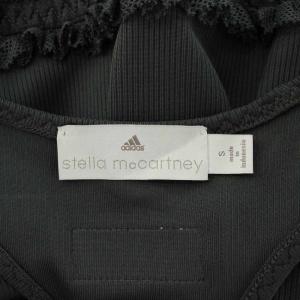 adidas by Stella McCartney テニスワンピース ノースリーブ ひざ丈 バルーンシルエット レーサーバック 刺繍 ロゴ S グレー /XZ