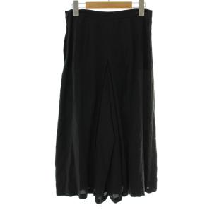 Max Mara ワイドパンツ ガウチョパンツ 絹 シルク クロップド 36 黒 ブラック /XZ GY99