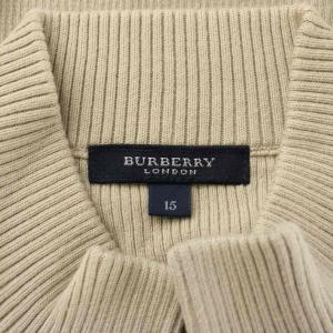 BURBERRY LONDON ニットベスト ノースリーブ ハイネック ノバチェック Vネック 15 ベージュ /XZ GY99