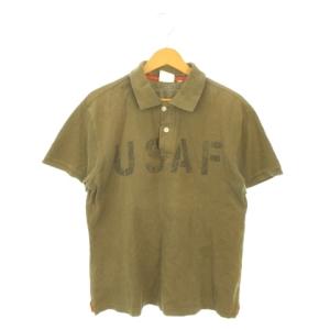 ポロシャツ ミリタリー USAF M 茶 ブラウン 半袖 /MN11 GY99