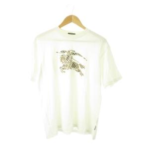 Tシャツ L 白 ホワイト グラフィックプリント ノバチェック ラウンドネック 半袖 /CK36 GY99