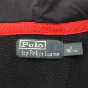 Polo by Ralph Lauren ジップパーカー スウェット 裏起毛 ビッグポニー エンブレム 刺繍 S 紺 ネイビー 長袖 /AH39