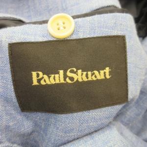 Paul Stuart テーラードジャケット 上着 46 青 ブルー 背抜き 長袖 ノッチドラペル シングルブレスト /MN19