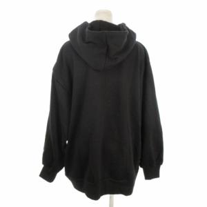 Rady パーカー ダブルジップ オーバーサイズ M 黒 ブラック 長袖 裏起毛 ロゴ刺繍 /MN31 GY99