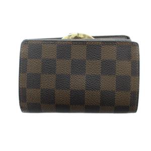 LOUIS VUITTON N61674 ポルトフォイユ・ヴィエノワ ダミエ 三つ折り財布 ウォレット PVC 茶 ブラウン GY35