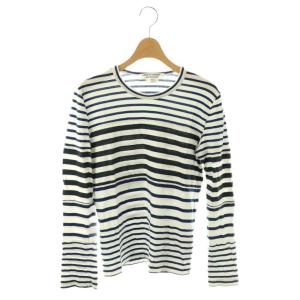 コムコム Tシャツ カットソー 長袖 ボーダー M 紺 白 青 RG-T025 /CX GY35