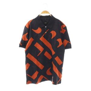 ポロシャツ 半袖 総柄 50436312 XL ネイビー  /HK GY35