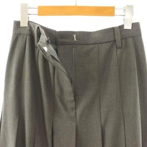 CLANE WIDE PLEATS LONG SKIRT プリーツスカート ロング グレー /HK GY20