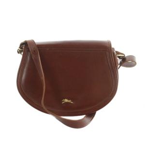 ショルダーバッグ 斜めがけ ロゴ ポシェット レザー 茶 ブラウン GY35 /MQ
