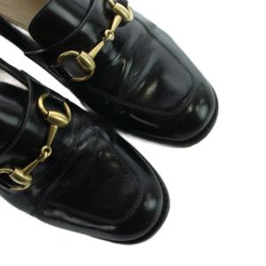 GUCCI ローファー ラウンドトゥ チャンキーヒール レザー ホースビット 100 0356 35.5 22.5cm