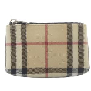 BURBERRY LONDON ミニポーチ ノバチェック PVC ベージュ /YO26 GY35