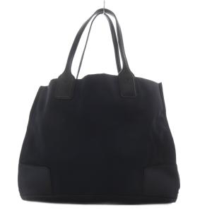 TORY BURCH トートバッグ ハンドバッグ ナイロン レザー ロゴ ブラック /YO22 GY35