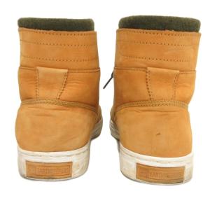 Timberland ブーツ ハイカット レースアップ サイドロゴ ウールリッチ  26.5cm キャメル /IB GY99