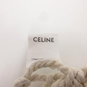CELINE トートバッグ 白 ホワイト ネット編み 編み込みハンドル /NU GY99