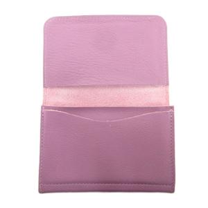 IL BISONTE 名刺入れ カードケース 紫 パープル レザー 牛革 ロゴ型押し /NU GY99