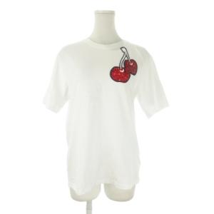 VICTORIA VICTORIA BECKHAM VVB Tシャツ XS 白 ホワイト 半袖 スパンコール装飾