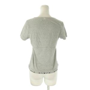 BURBERRY LONDON カットソー 2 グレー 半袖 キーネック チェック柄 /CK47 GY99